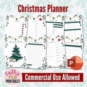 Printable Christmas Planner PLR