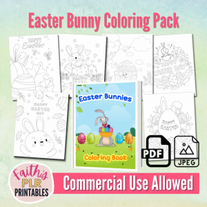 Easter Bunny Coloring Pack PLR