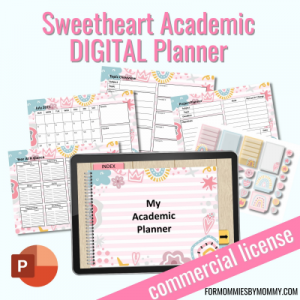 Sweetheart Academic Digital Planner PLR