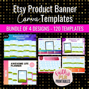 Etsy Product Banners Canva Templates