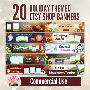 20 Holiday-Themed Etsy Shop Banner Templates