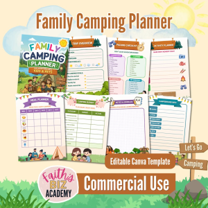 Family Camping Planner Canva Templates