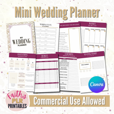Mini Wedding Planner Canva Templates