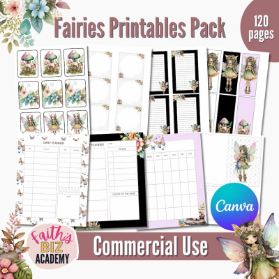 Fairies Printables Pack (CANVA)