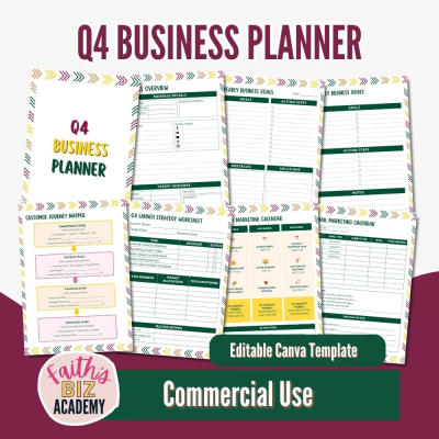 Q4 Business Planner Canva Templates