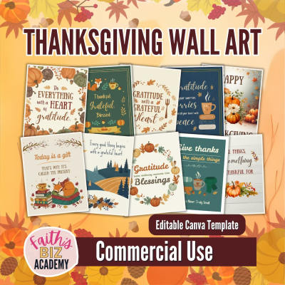 Thanksgiving Wall Art Templates 2025