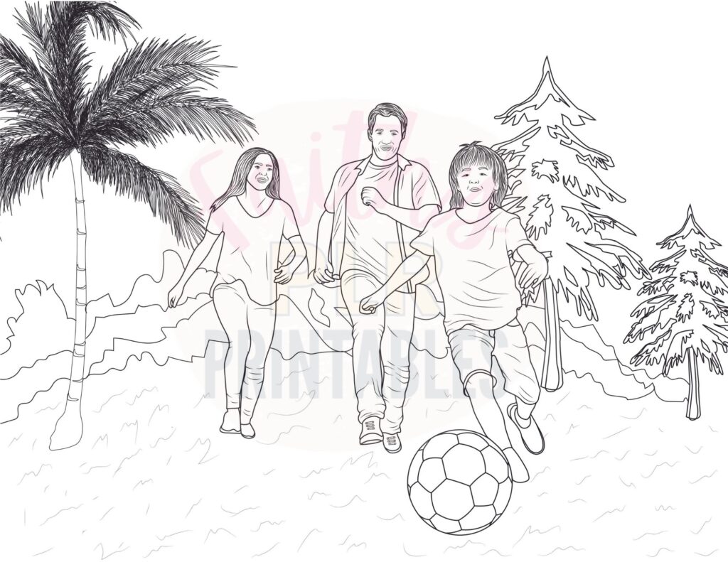 happy families coloring page set B 8