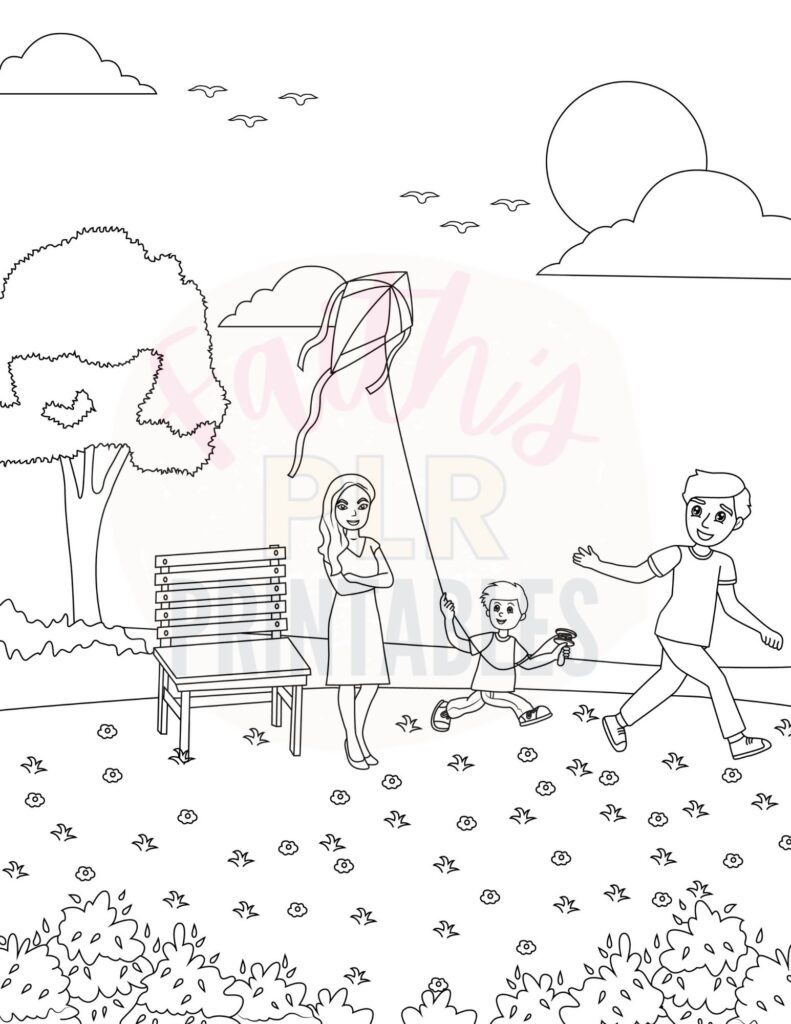 happy families coloring page set A 8