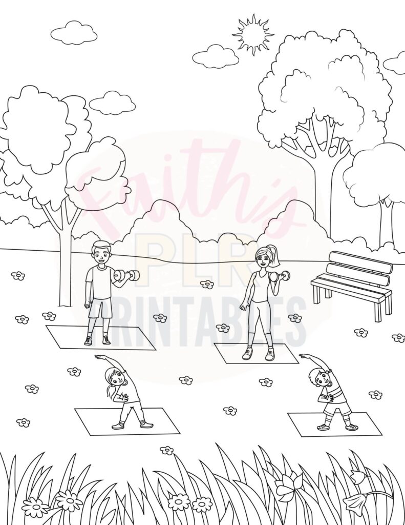 happy families coloring page set A 9