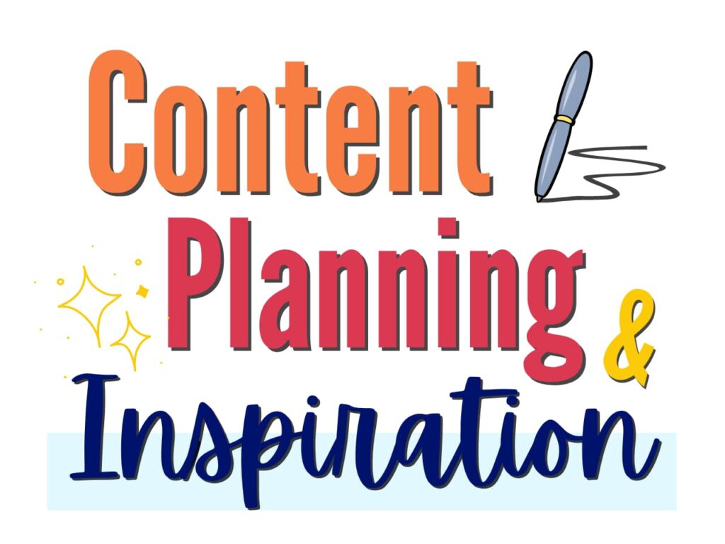 content planning and inspiration banner
