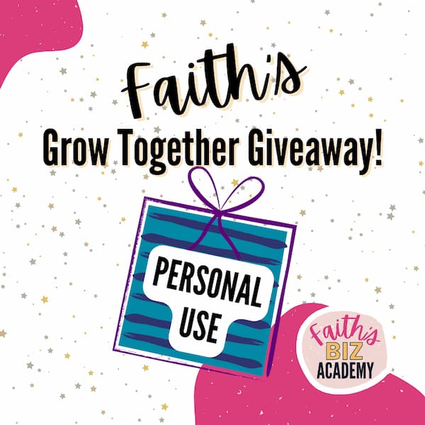 grow together giveaway personal use