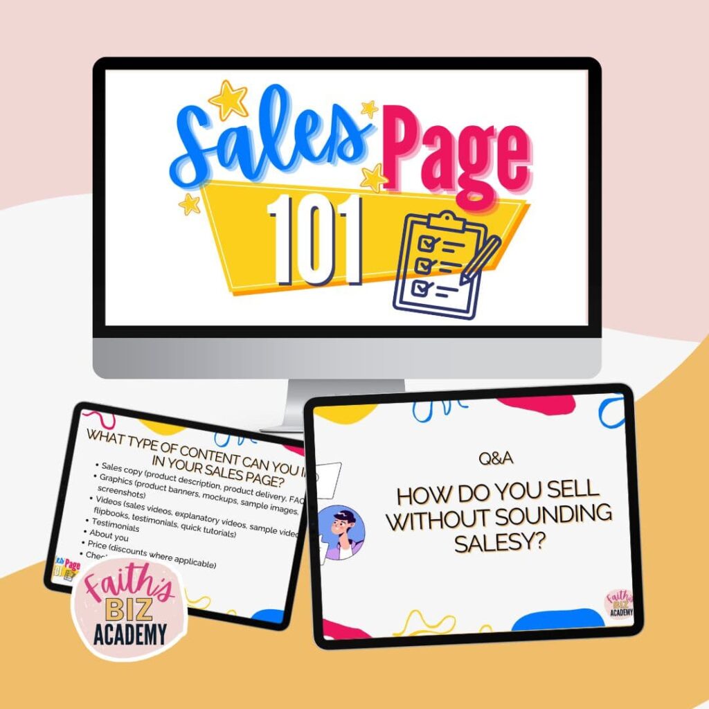Sales Page 101 square banner