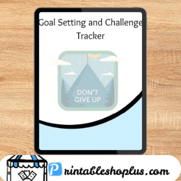 Goal Setter and Challenge Tracking Fillable PDF