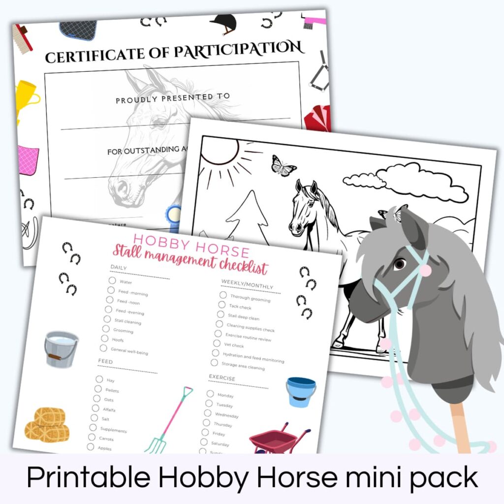 Hobby Horse mini pack printable