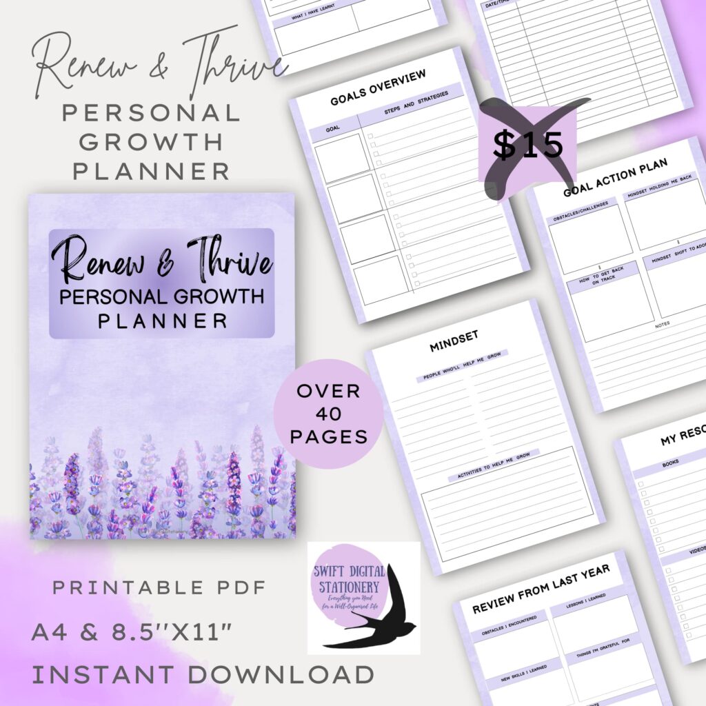 Renew & Thrive Personal Growth Planner