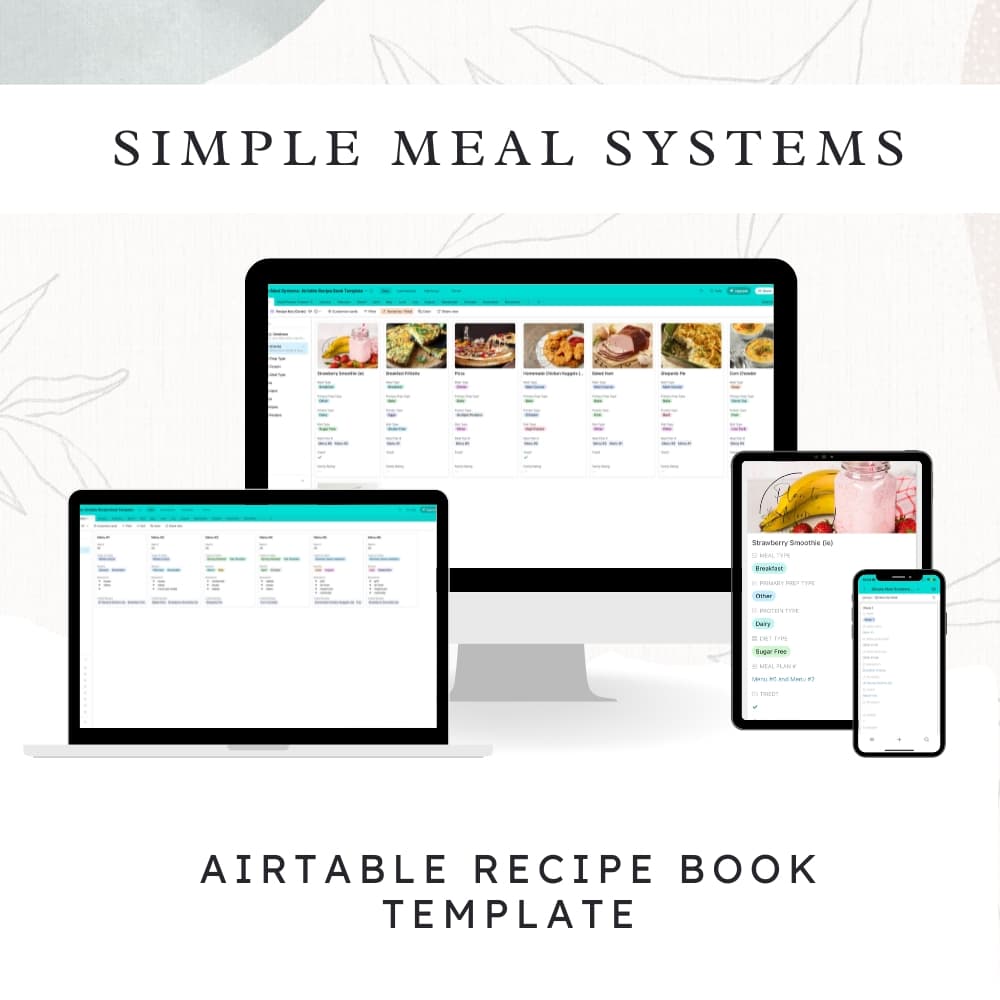 Simple Meal Systems: Airtable Recipe Book Template