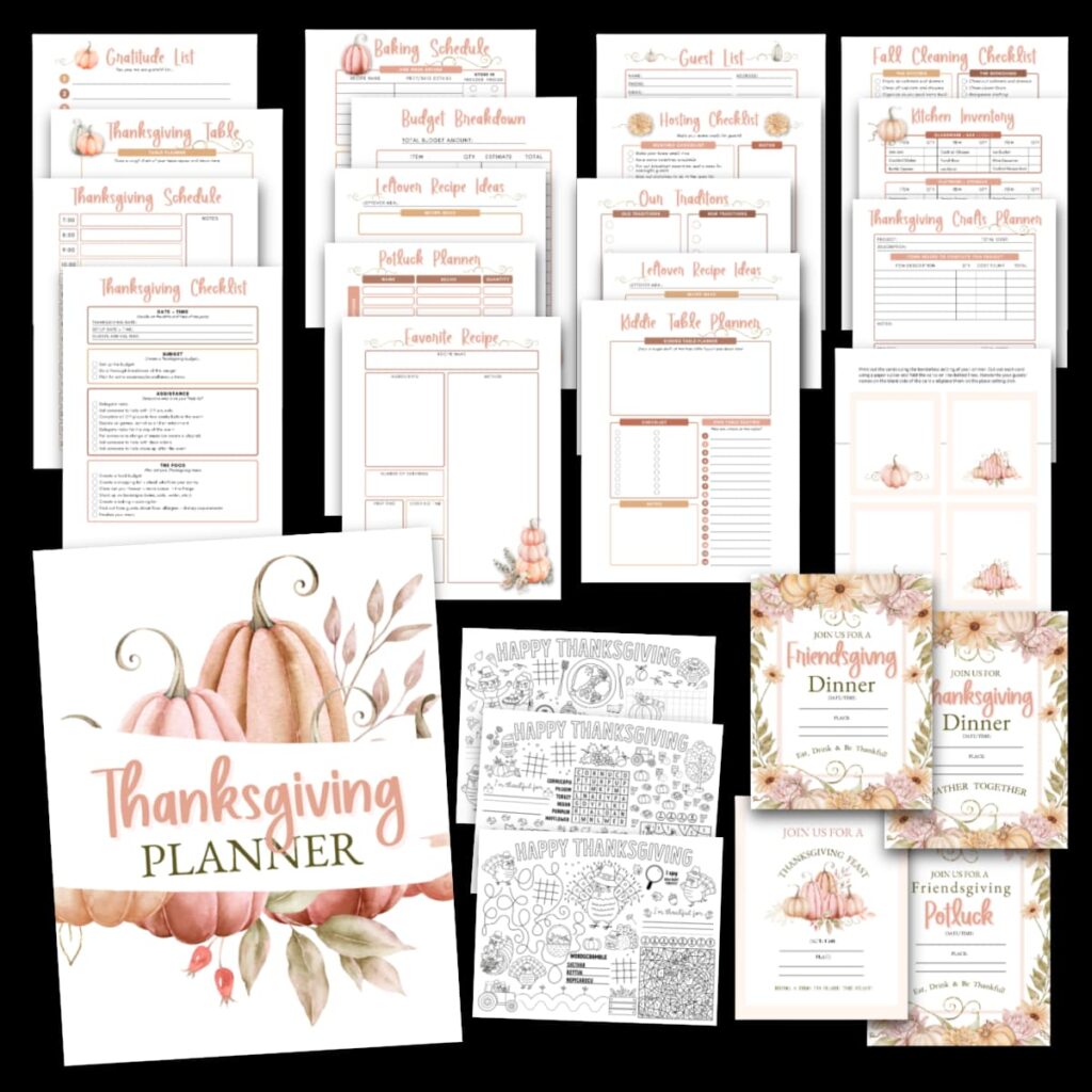 Thanksgiving Day Planner Set