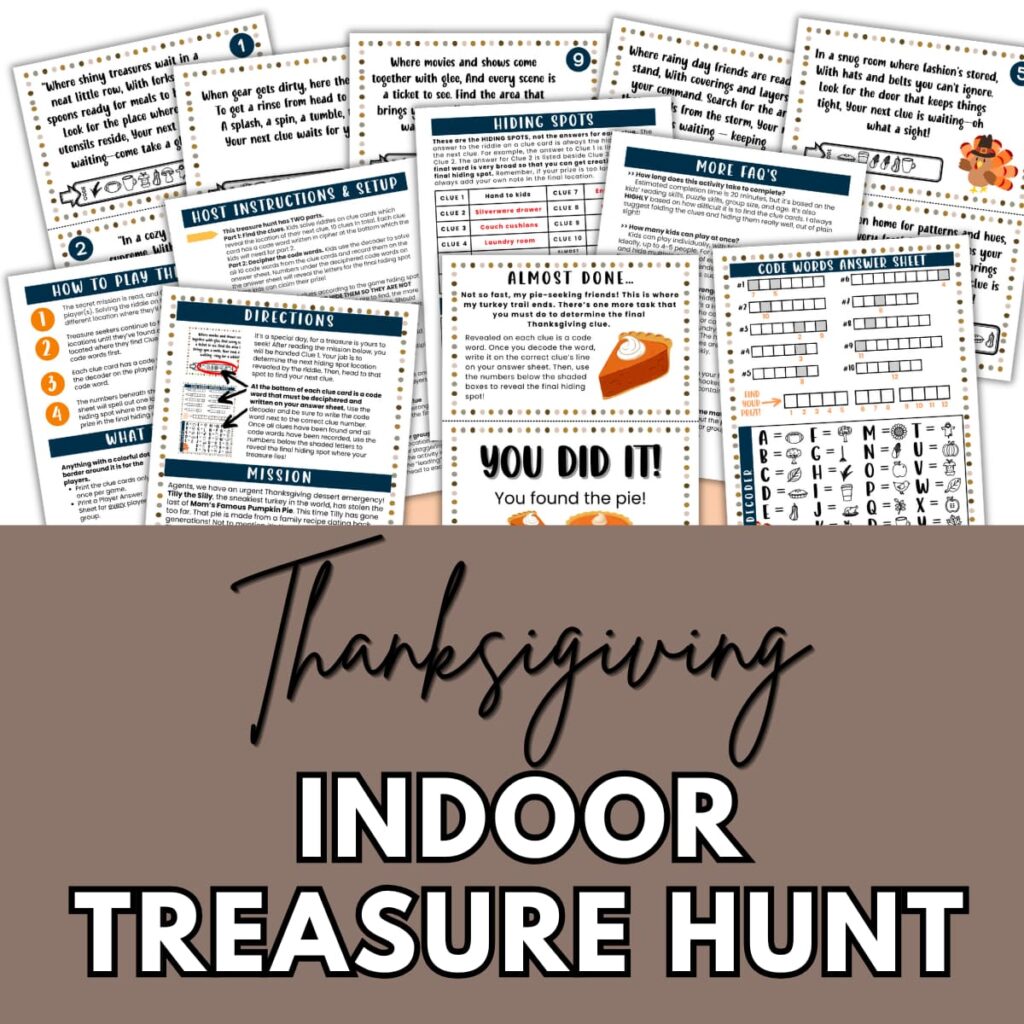 Thanksgiving Indoor Scavenger Hunt
