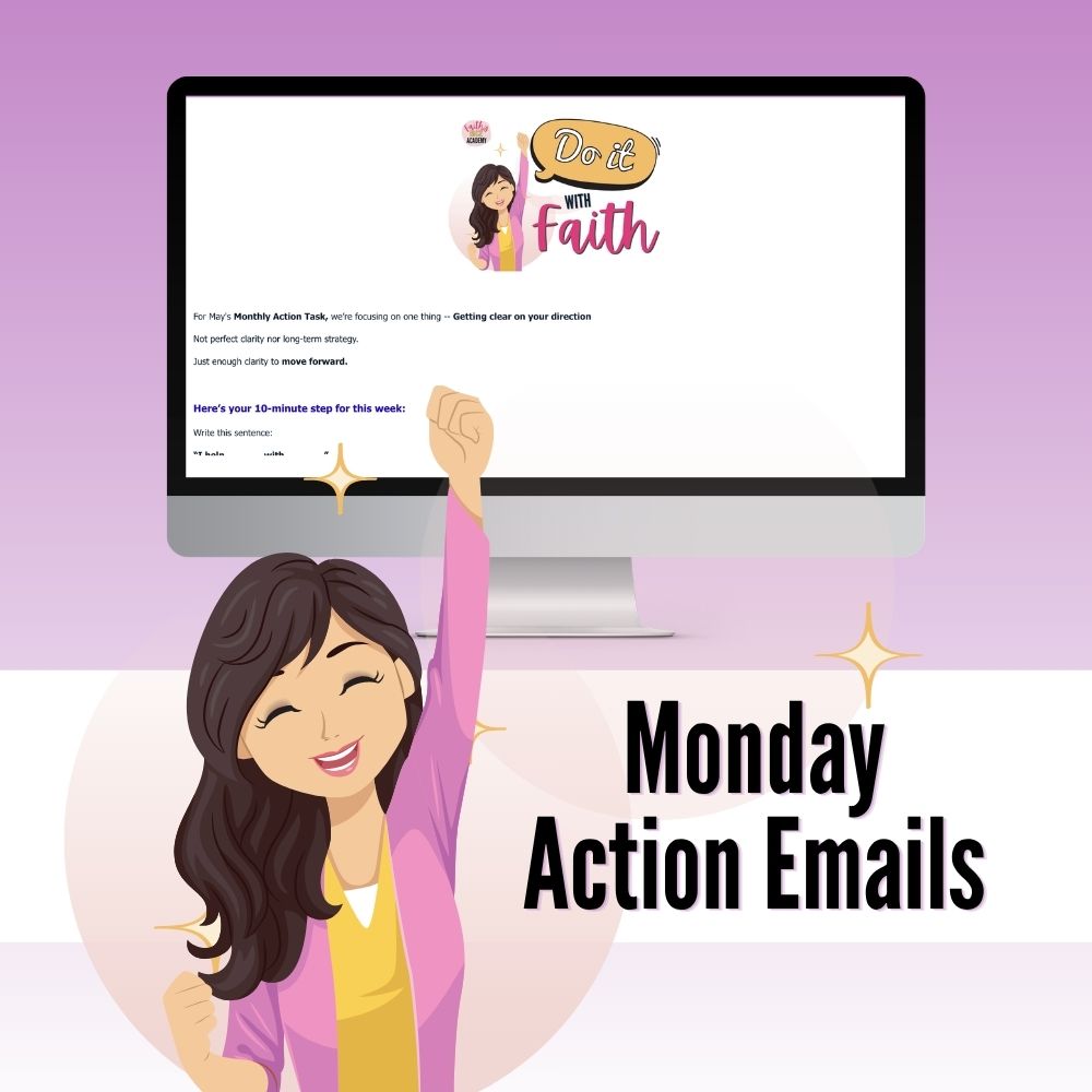 Do It With Faith Monday Action Emails banner