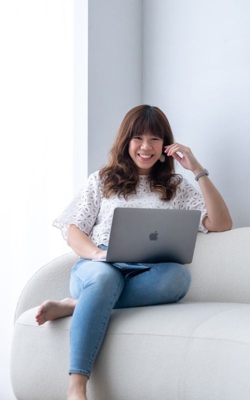 profile pic with laptop on couch