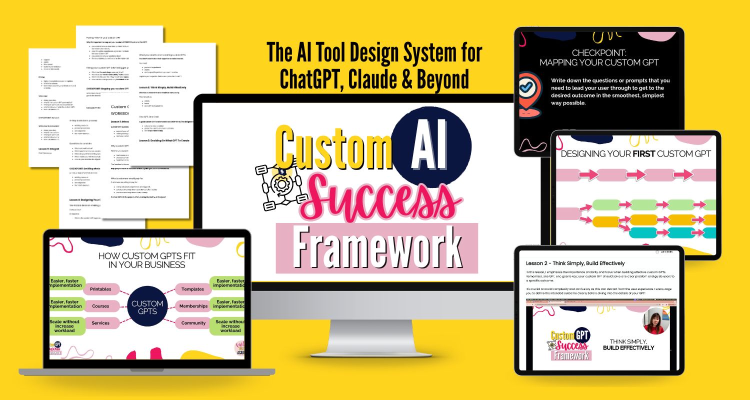 Custom AI Success Framework mockup banner Custom AI Success Framework mockup banner