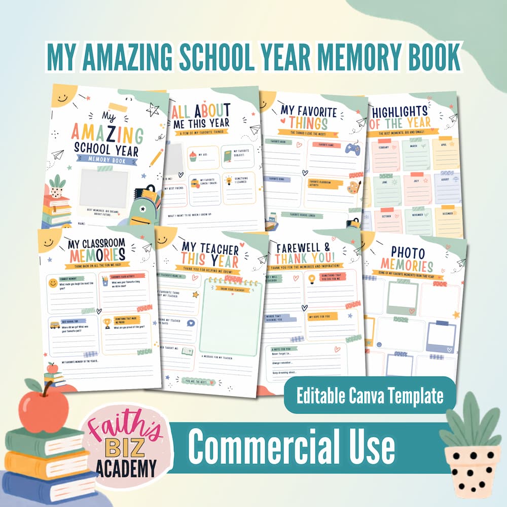 My Amazing School Year Memory Book Banner