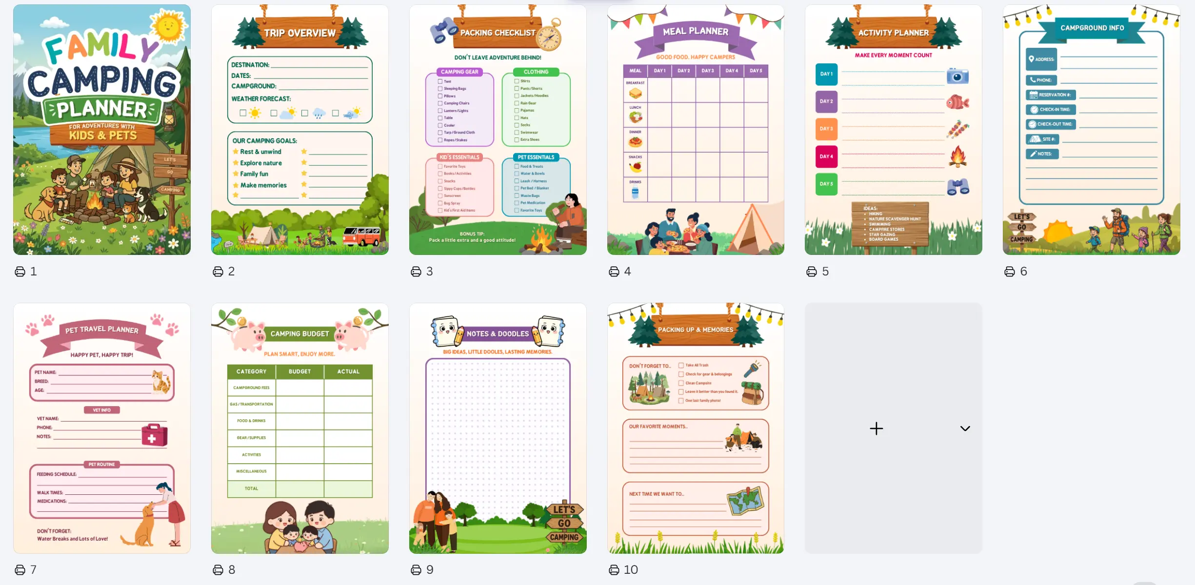Family Camping Planner Preview