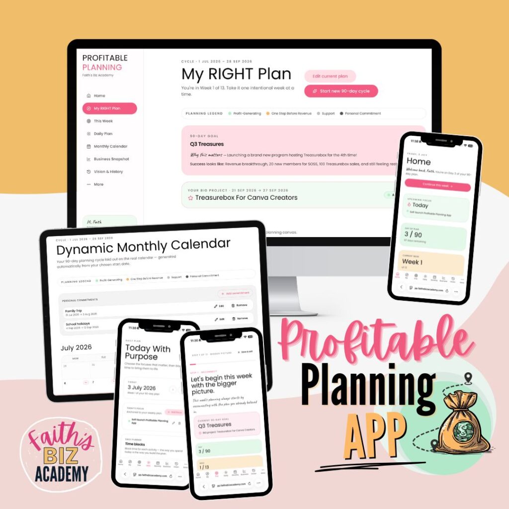 profitable planning app square banner