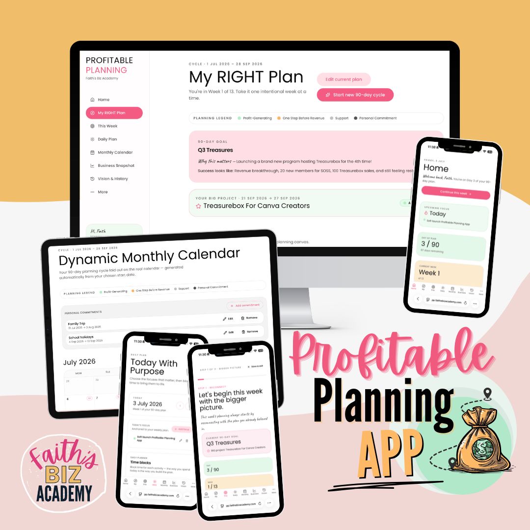 profitable planning app square banner