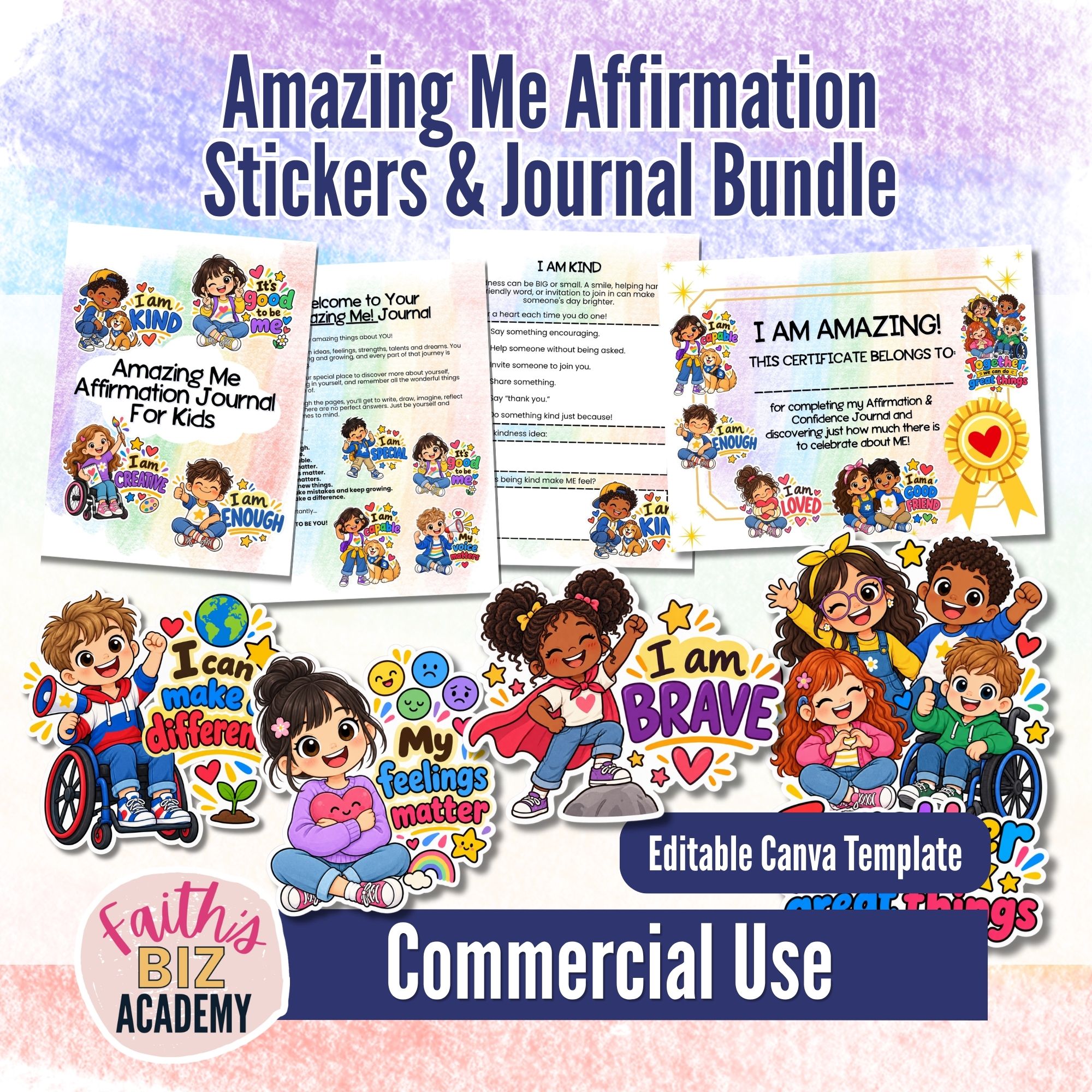 Amazing Me Affirmation Stickers & Journal Bundle banner