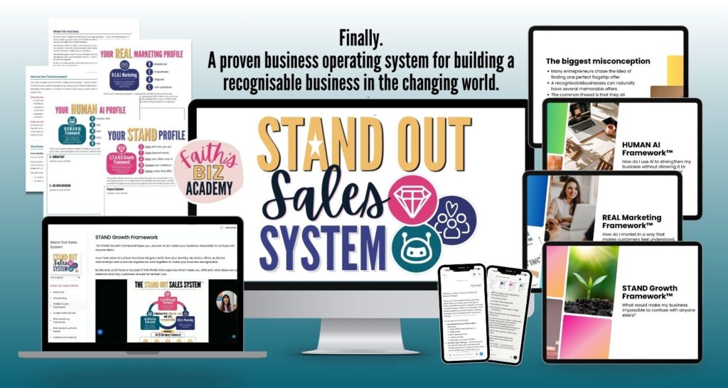 Stand Out Sales System mockup banner