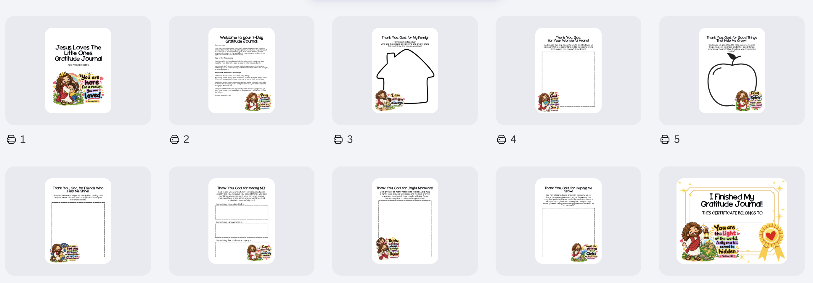Jesus loves the little ones gratitude journal for preschoolers